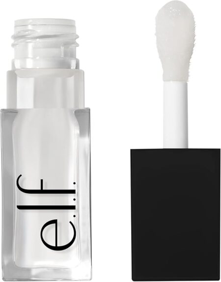 e.l.f. Glow Reviver Lip Oil, Nourishing Tinted Lip Oil For A High-Shine Finish, Infused With Jojoba Oil, Vegan & Cruelty-Free, Crystal Clear