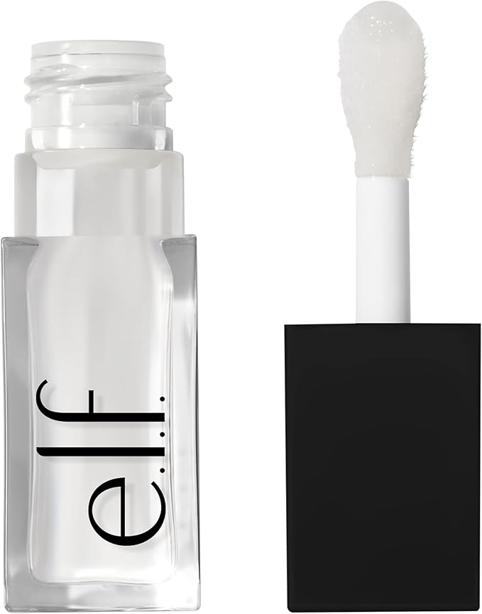 e.l.f. Glow Reviver Lip Oil, Nourishing Tinted Lip Oil For A High-Shine Finish, Infused With Jojoba Oil, Vegan & Cruelty-Free, Crystal Clear